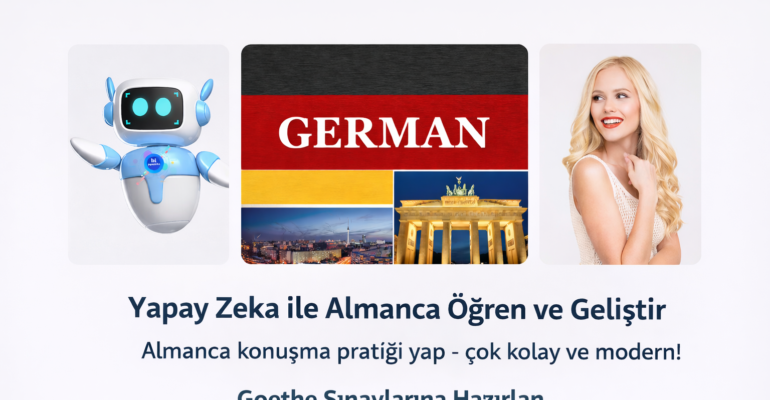 Yapay zeka ile Almanca öğren Konuşma pratiği yap goethe sınavlarına hazırlan