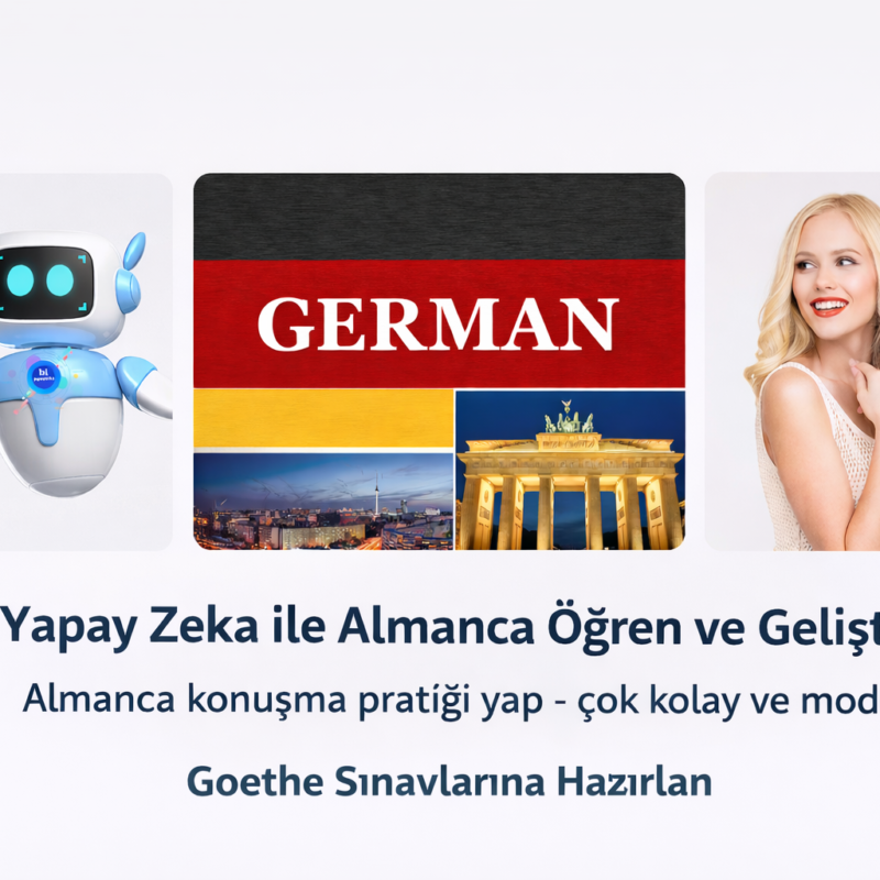 Yapay zeka ile Almanca öğren Konuşma pratiği yap goethe sınavlarına hazırlan