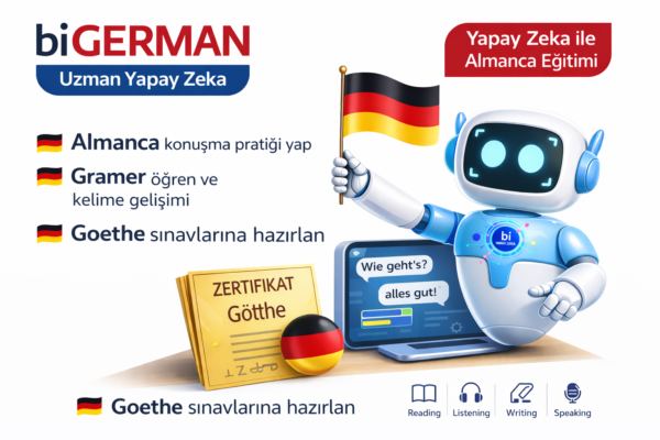 biGERMAN Uzman Yapay Zekâ ile Almanca Eğitim ve Almanya Hazırlık Paketi
